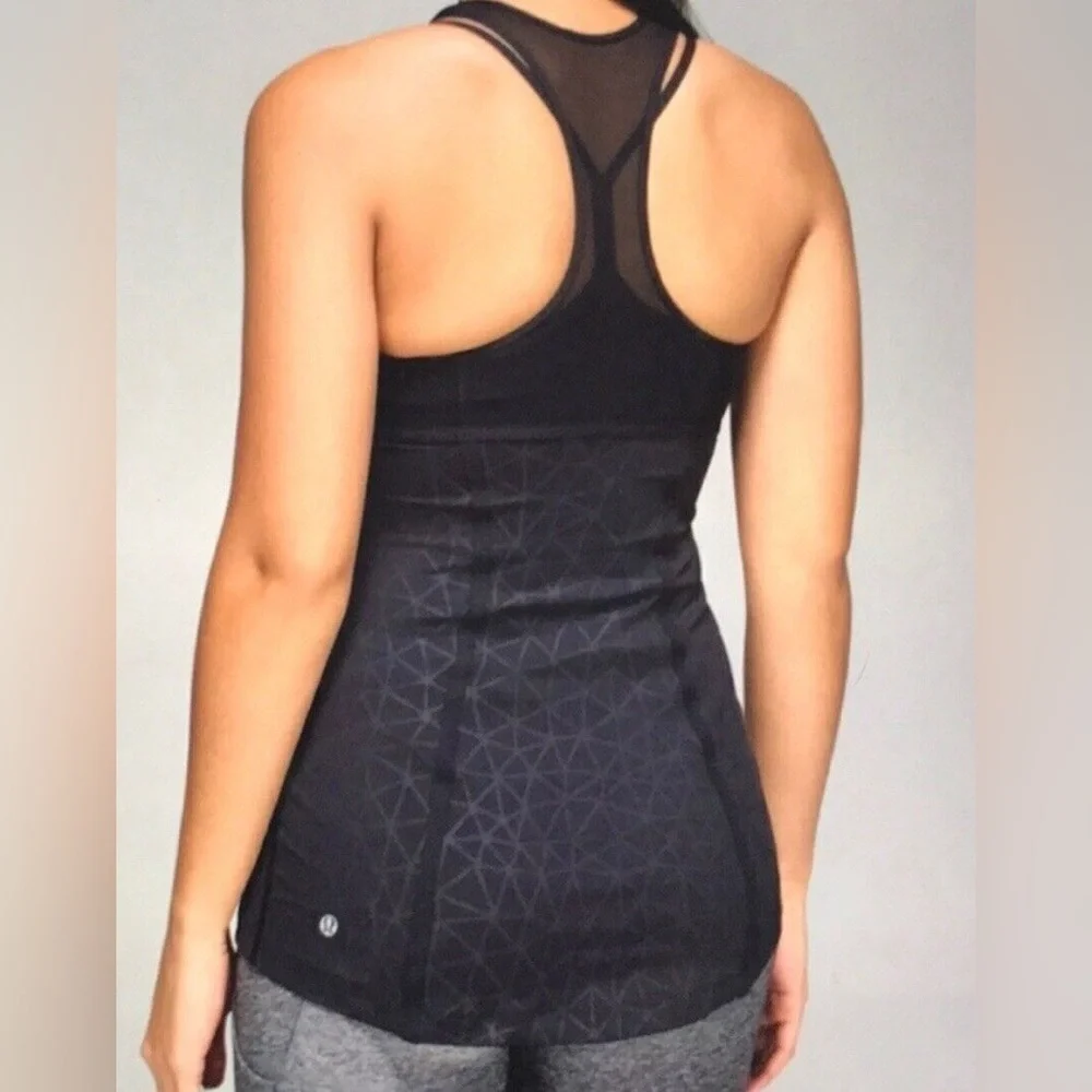 Lululemon Pedal Pace Zip Front Mesh Tank